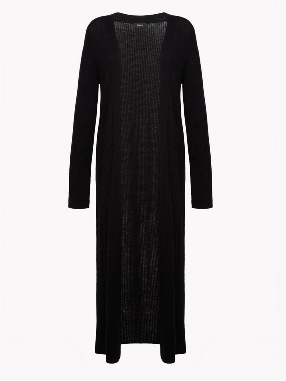 Theory Textured Maxi Cardigan Merino Wool XL Black